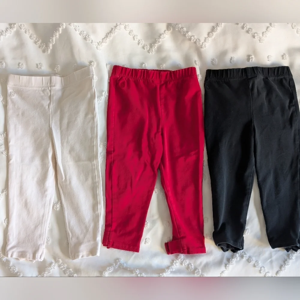 Ralph Lauren Leggings Red Black And White Set Size 18 months